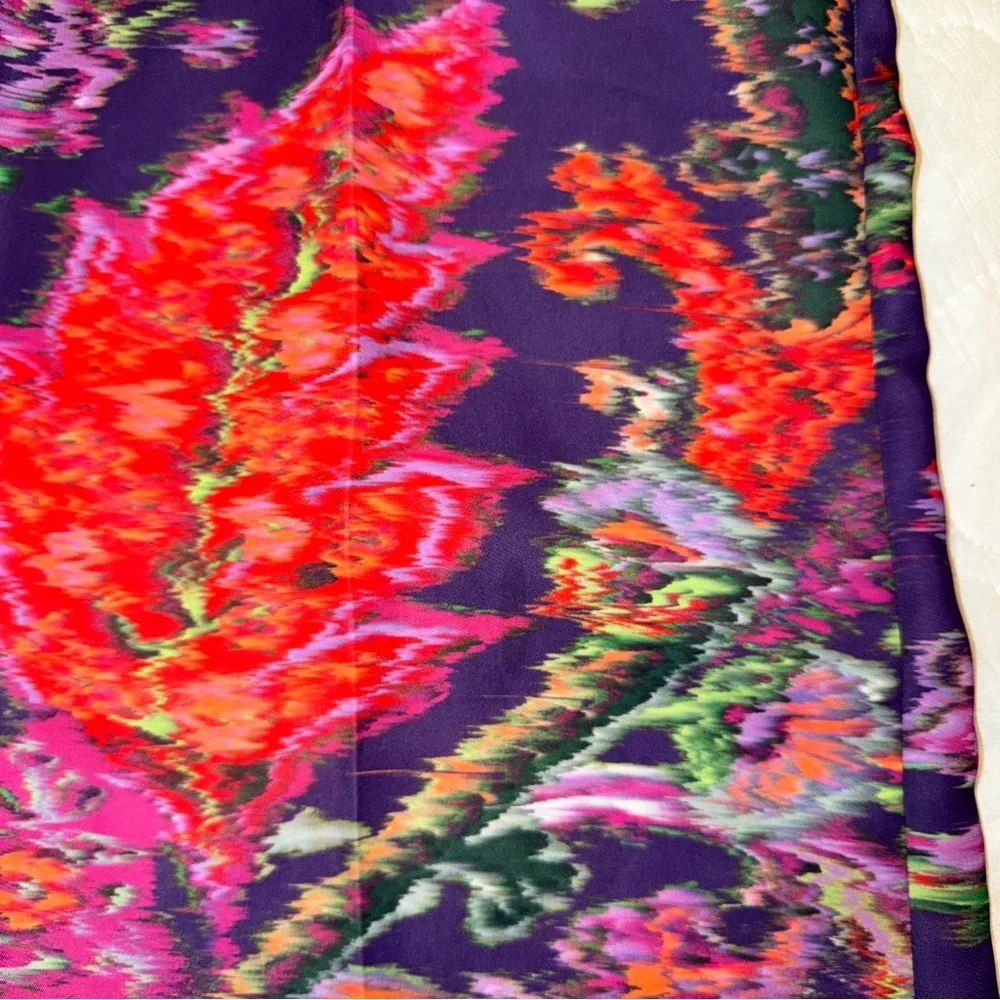 H&M Statement Wide Leg Pants Floral Paisley Print Size 8 - Picture 8 of 8